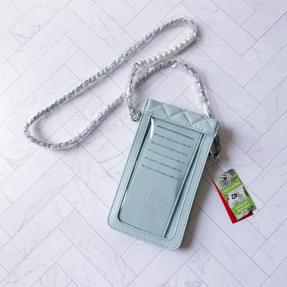 BADGLEY MISCHKA Pearls Phone Crossbody w/ Insert Card Holder - NWT ($79 Retail) - Picture 4 of 14